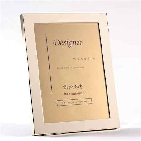 Bey-Berk International BF100-11 Brass 5 X 7 In. Picture Frame With Easel Back - Gold